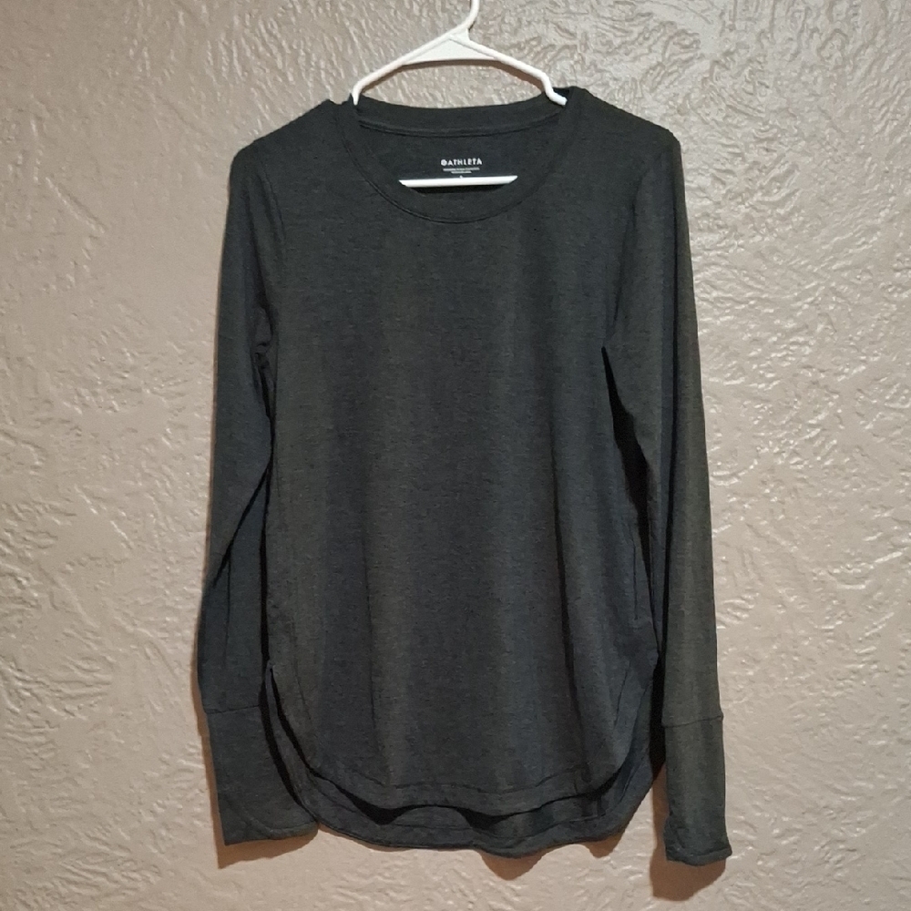 Athleta Women's Charcoal Long Sleeve Top